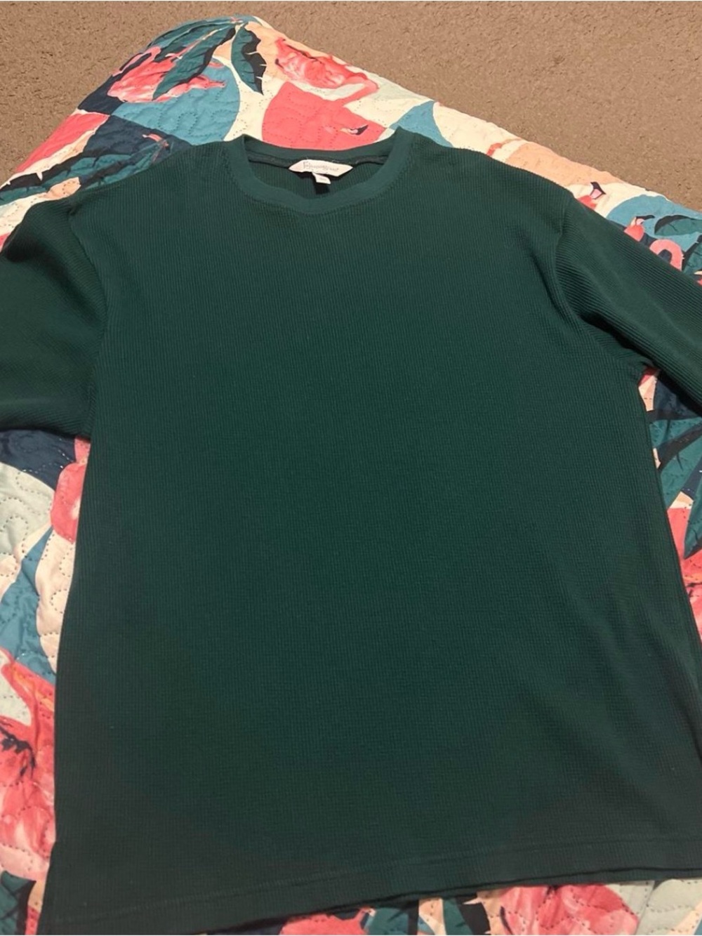 Men's Long Sleeve Crewneck Thermal Shirt - Dark Teal